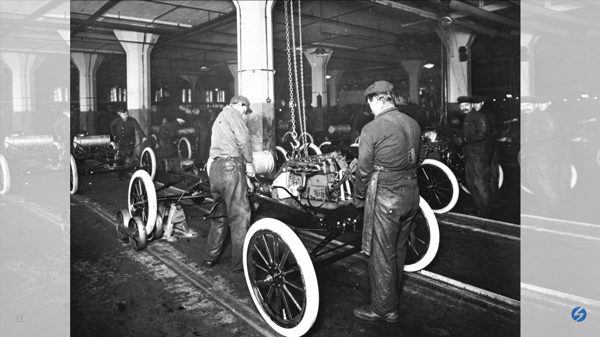 Moving assembly line by Ford